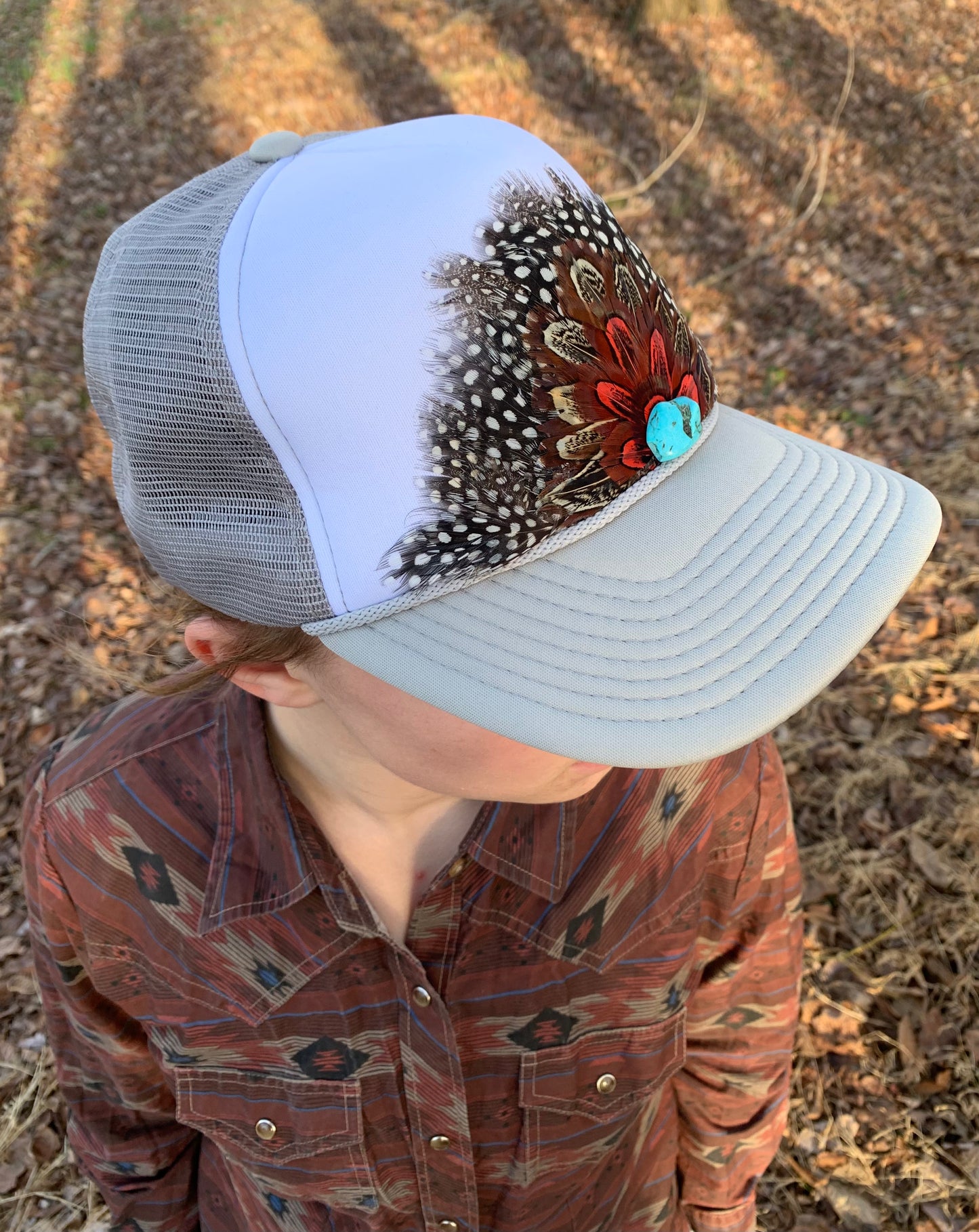 Feather Crown Trucker Hat