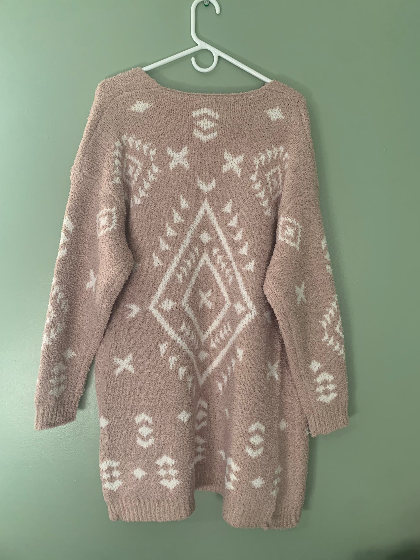 Aztec open front cardigan