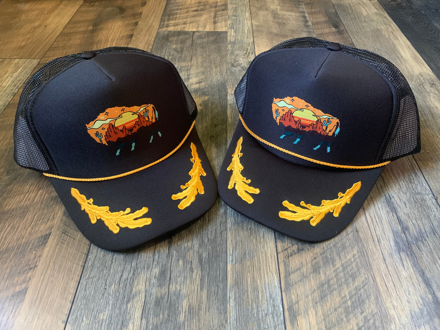 Sunset Buffalo trucker hat